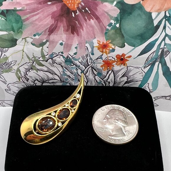 Petite Paisley Brooch - Picture 3 of 4